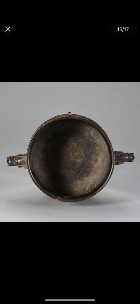 古玩銅器簋式爐真品鑒賞圖