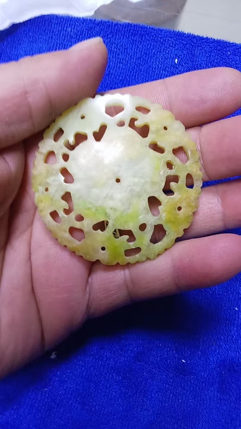 古玩玉器和田玉雕“福壽佩”真品鑒賞圖