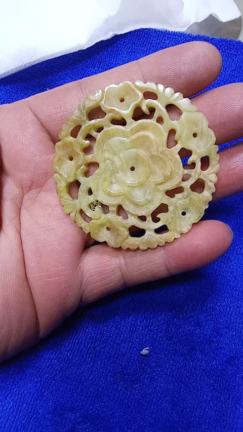 古玩玉器和田玉雕“福壽佩”真品鑒賞圖