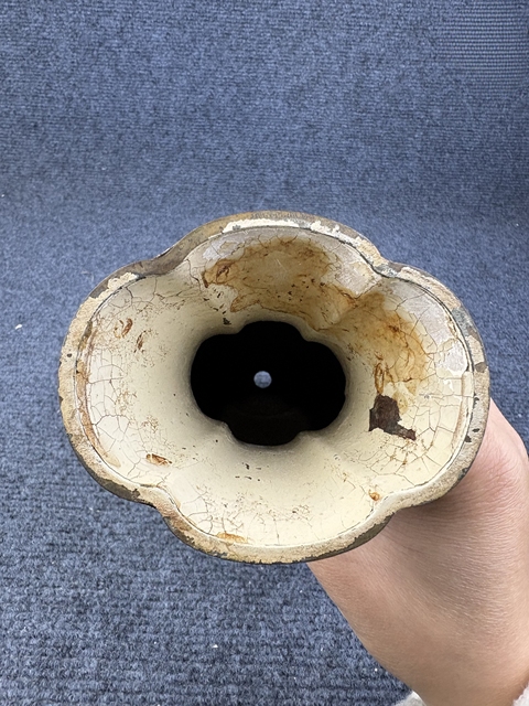 古玩雜項銅胎剔紅人物故事海棠瓶真品鑒賞圖