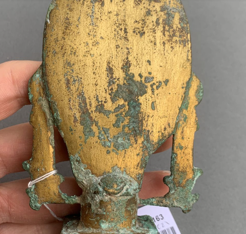 古玩銅器銅鎏金觀音像真品鑒賞圖