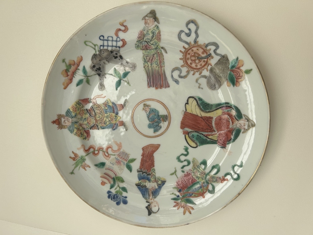 古玩陶瓷粉彩盤真品鑒賞圖