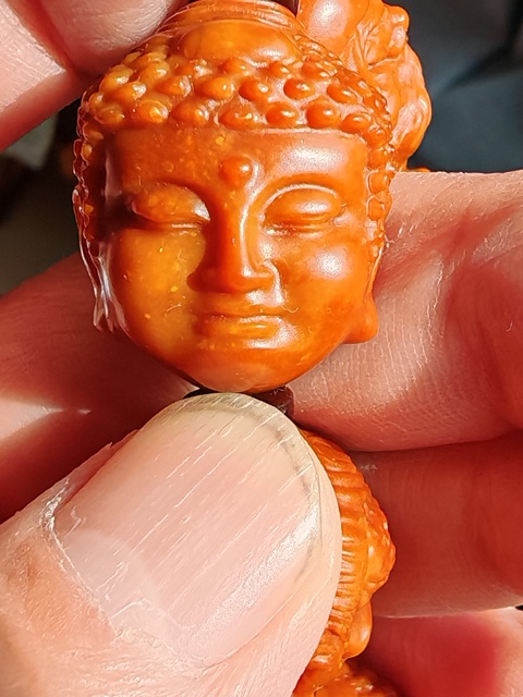 古玩玉器佛頭手串真品鑒賞圖