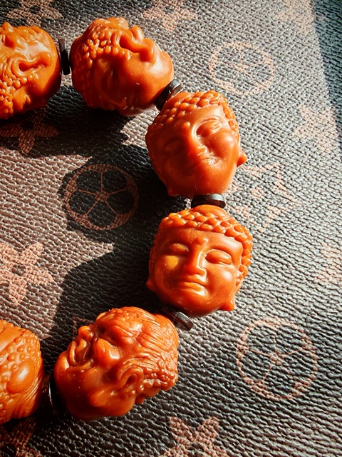 古玩玉器佛頭手串真品鑒賞圖