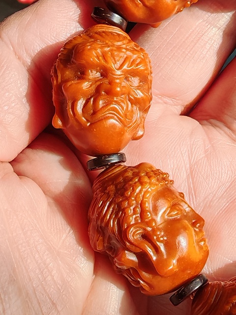 古玩玉器佛頭手串真品鑒賞圖