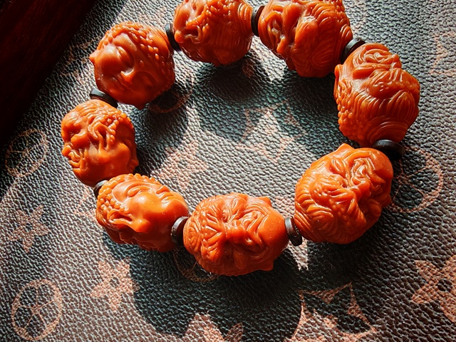 古玩玉器佛頭手串真品鑒賞圖