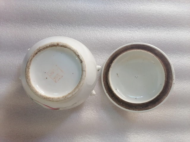 古玩陶瓷粉彩人物粥罐真品鑒賞圖