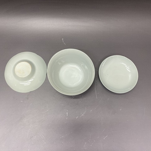 古玩陶瓷綠釉三才蓋杯真品鑒賞圖