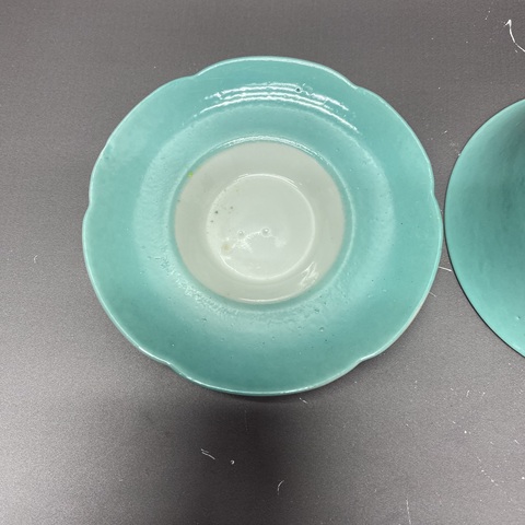 古玩陶瓷民國三才蓋杯真品鑒賞圖