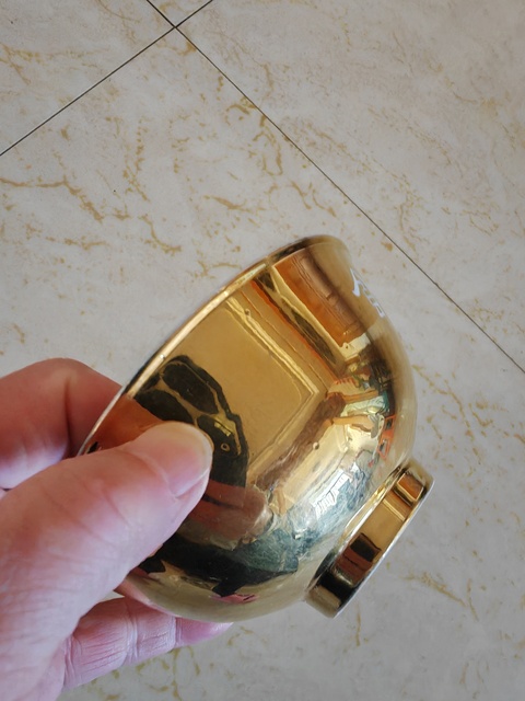 古玩陶瓷金地壽字碗真品鑒賞圖