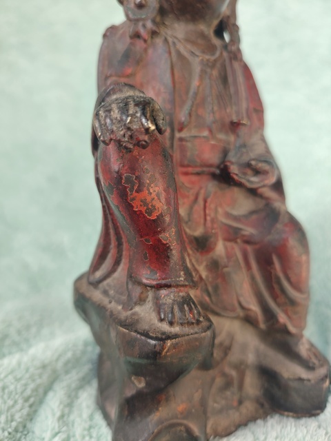 古玩銅器銅寶冠觀音真品鑒賞圖