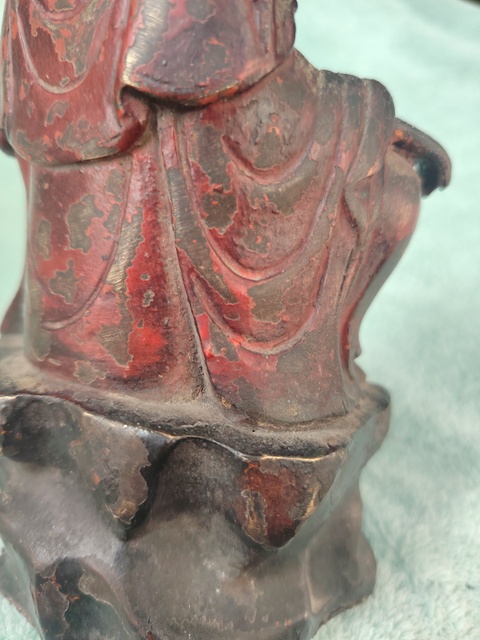 古玩銅器銅寶冠觀音真品鑒賞圖