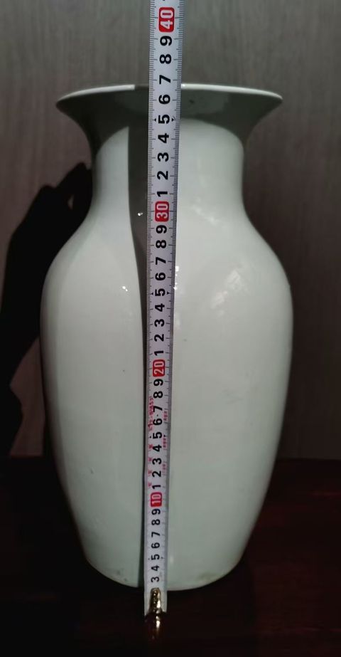 古玩陶瓷白釉羅漢瓶真品鑒賞圖