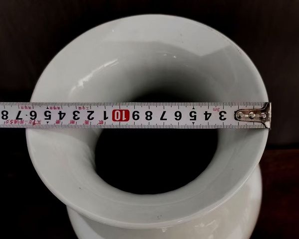 古玩陶瓷白釉羅漢瓶真品鑒賞圖