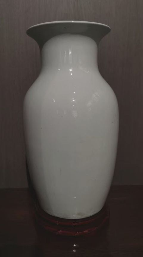 古玩陶瓷白釉羅漢瓶真品鑒賞圖