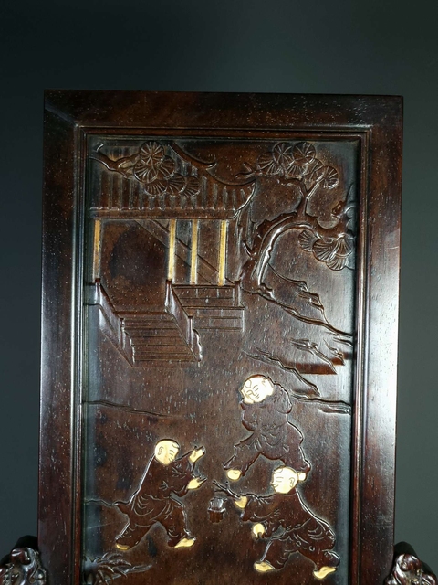 古玩雜項插屏真品鑒賞圖