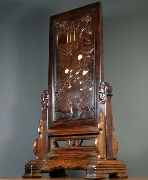 古玩雜項插屏真品鑒賞圖