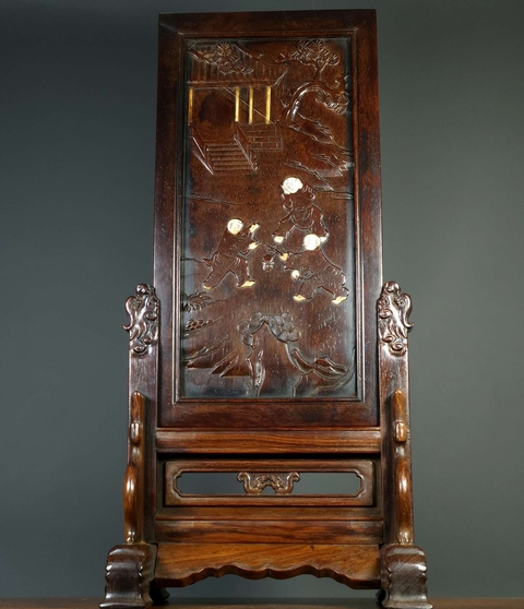 古玩雜項插屏真品鑒賞圖