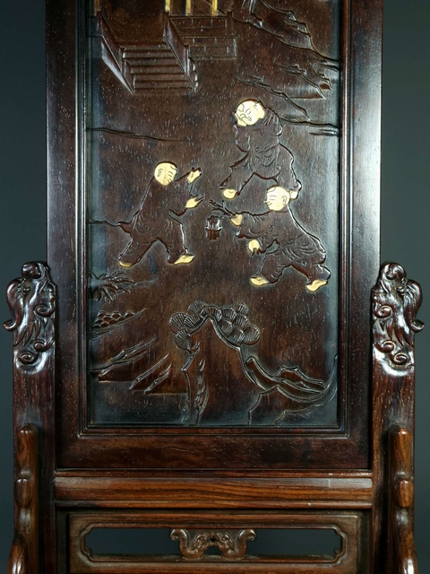 古玩雜項插屏真品鑒賞圖