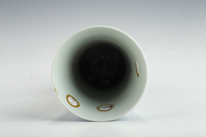 古玩陶瓷清末民初·青花人物花卉紋花觚拍賣，當前價格1728元