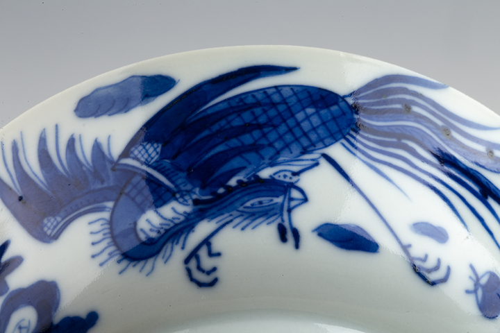 古玩陶瓷清晚·青花鳳穿牡丹紋蓋碗拍賣，當(dāng)前價(jià)格1590元