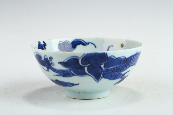 古玩陶瓷雍正·青花過墻龍紋碗真品鑒賞圖