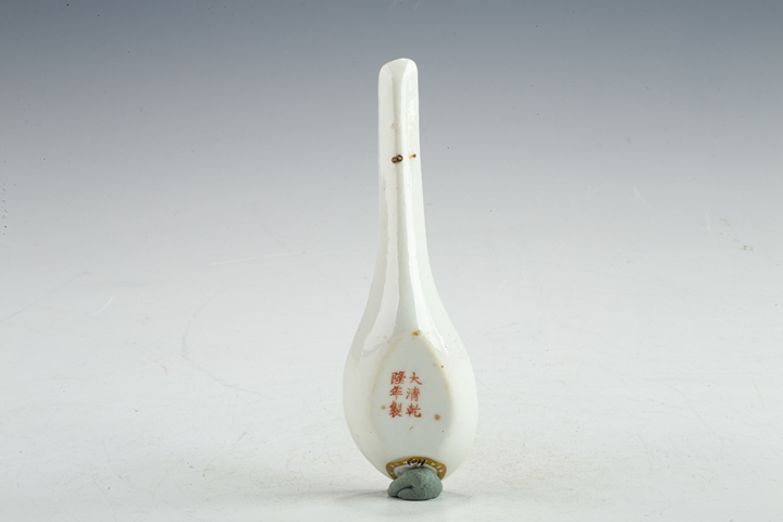 古玩陶瓷民國·粉彩百花不落地紋湯勺一對拍賣，當前價格480元