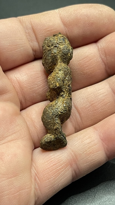 古玩雜項持荷童子真品鑒賞圖