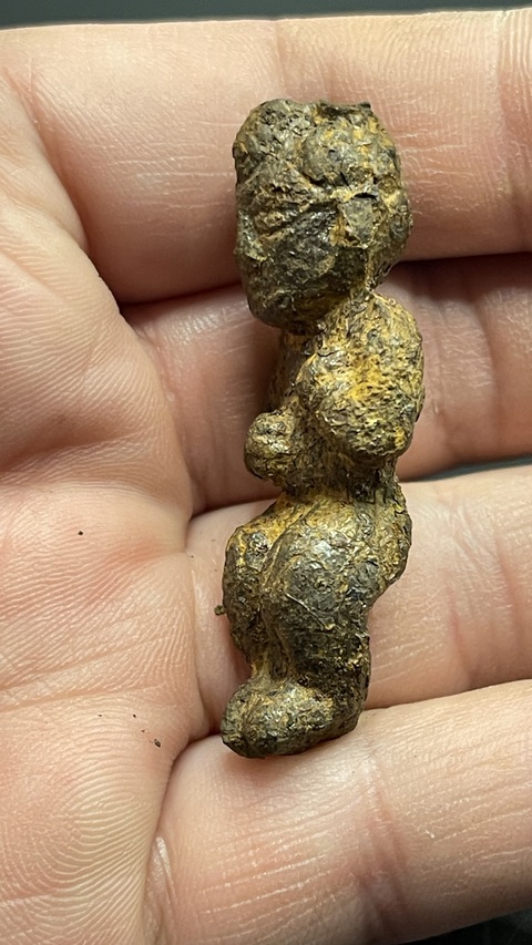 古玩雜項持荷童子真品鑒賞圖