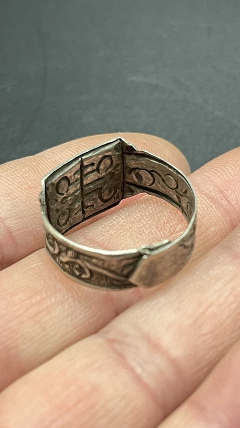 古玩雜項壽字紋戒指真品鑒賞圖