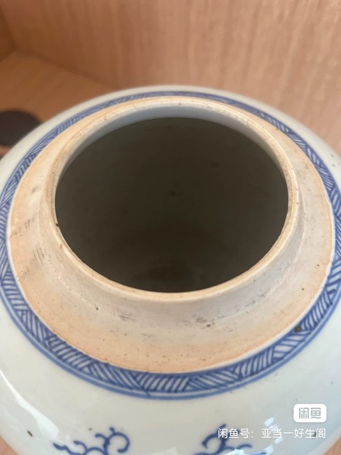 古玩陶瓷青花連生貴子罐真品鑒賞圖