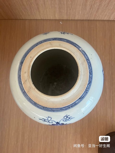 古玩陶瓷青花連生貴子罐真品鑒賞圖