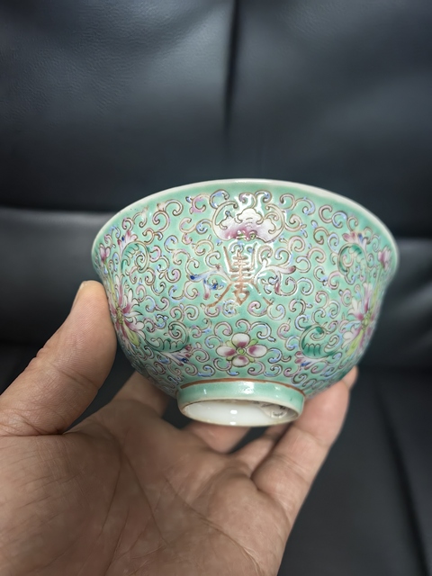 古玩陶瓷福壽紋粉彩碗拍賣，當前價格2200元