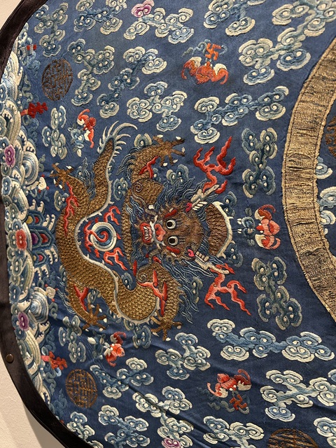 古玩雜項龍紋繡片真品鑒賞圖