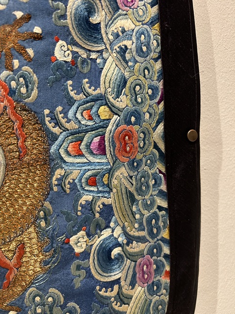 古玩雜項龍紋繡片真品鑒賞圖