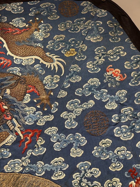 古玩雜項龍紋繡片真品鑒賞圖