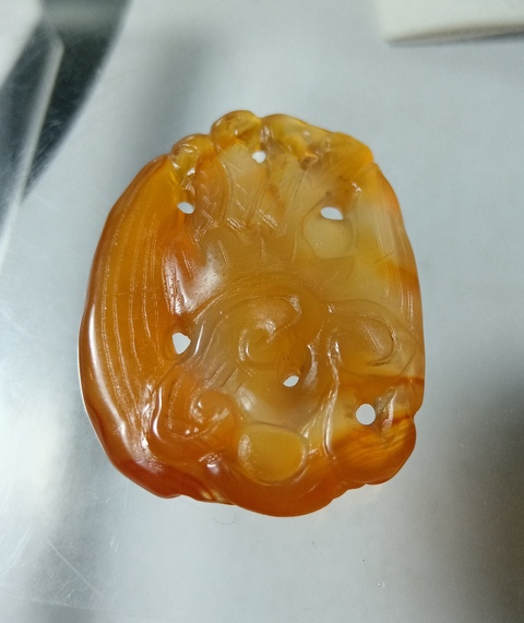 古玩玉器瑪瑙雕“鳳鳥佩”真品鑒賞圖