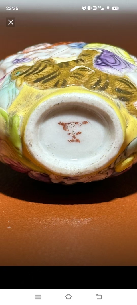 古玩陶瓷晚清民國 粉彩十八羅漢圖鼻煙壺真品鑒賞圖