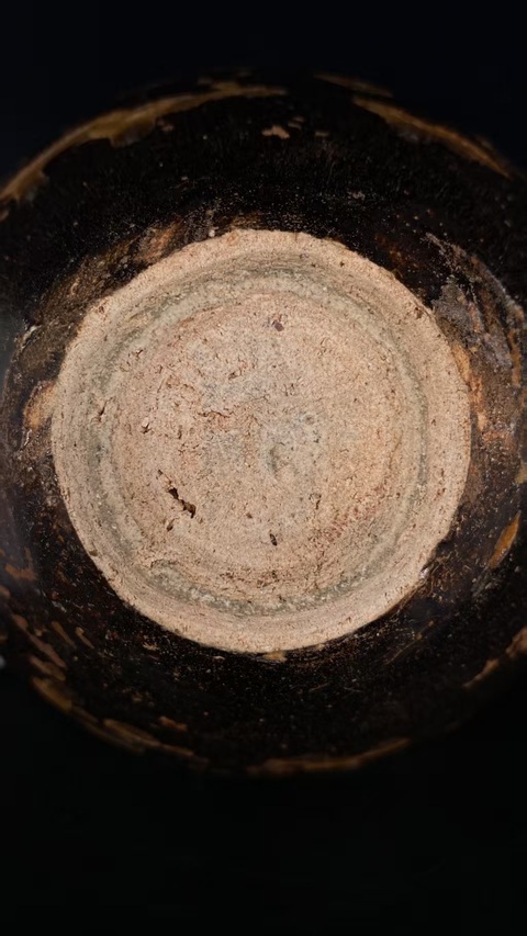 古玩陶瓷吉州窯玳瑁斑紋盞真品鑒賞圖