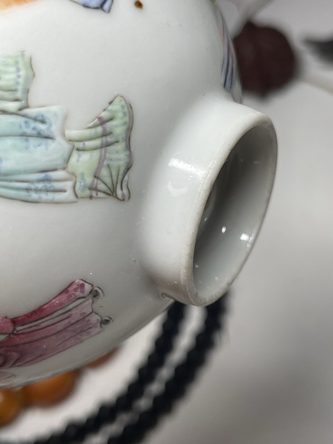 古玩陶瓷道咸粉彩人物故事紋雞心碗真品鑒賞圖