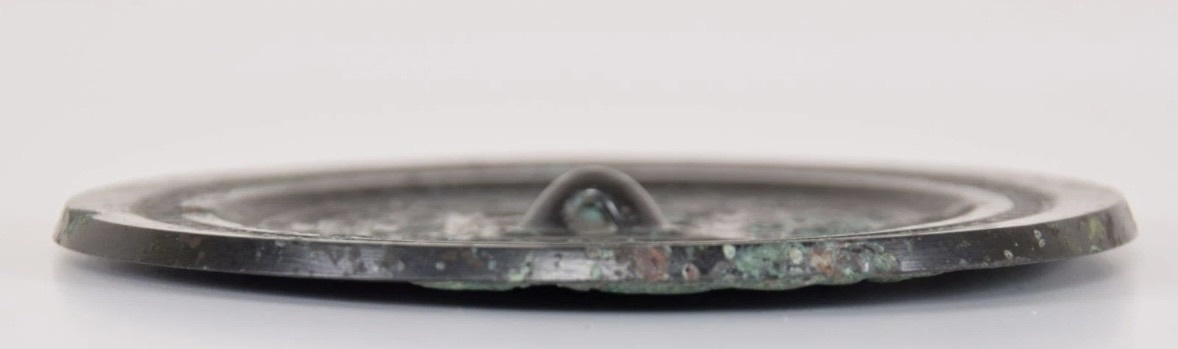 古玩銅器漢代黑漆古規矩鏡真品鑒賞圖