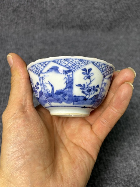 古玩陶瓷青花山水花卉紋杯拍賣(mài)，當(dāng)前價(jià)格1388元