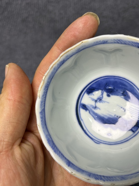 古玩陶瓷青花山水花卉紋杯拍賣(mài)，當(dāng)前價(jià)格1388元