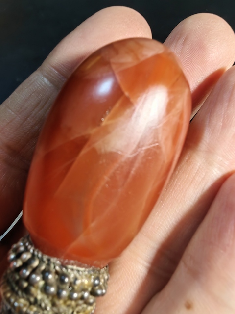 古玩玉器老南紅掛墜真品鑒賞圖