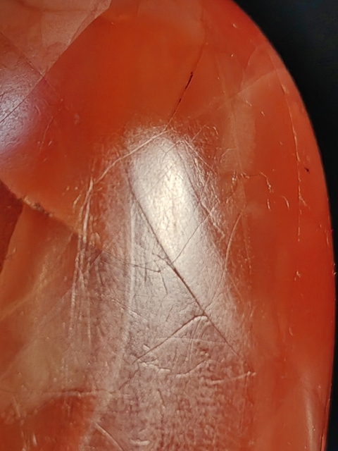 古玩玉器老南紅掛墜真品鑒賞圖