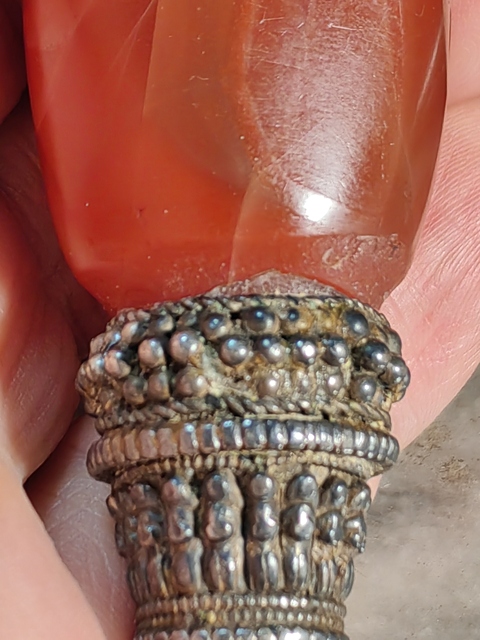 古玩玉器老南紅掛墜真品鑒賞圖