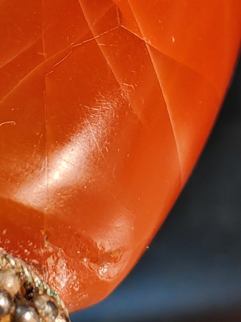 古玩玉器老南紅掛墜真品鑒賞圖