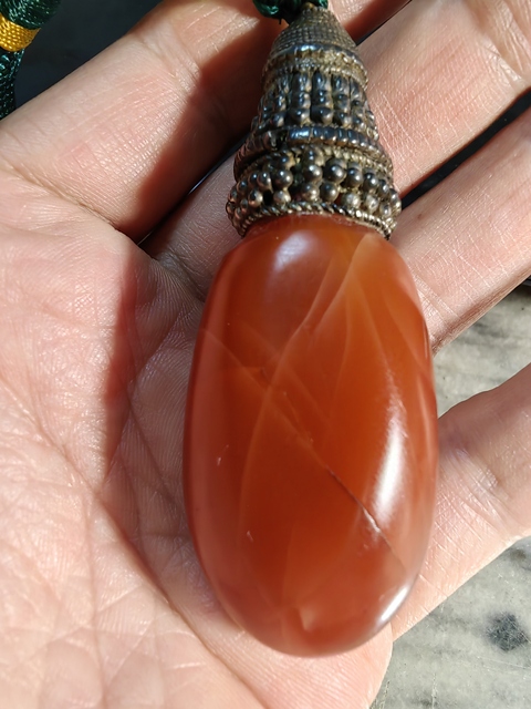 古玩玉器老南紅掛墜真品鑒賞圖