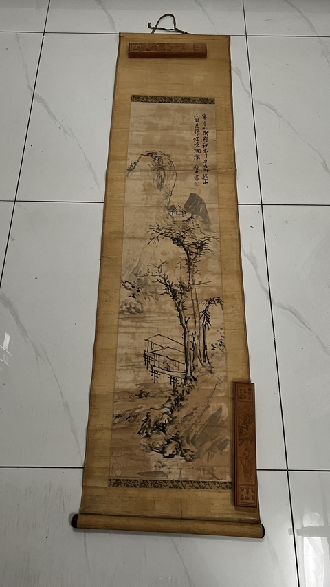 古玩字畫寒色秋聲真品鑒賞圖