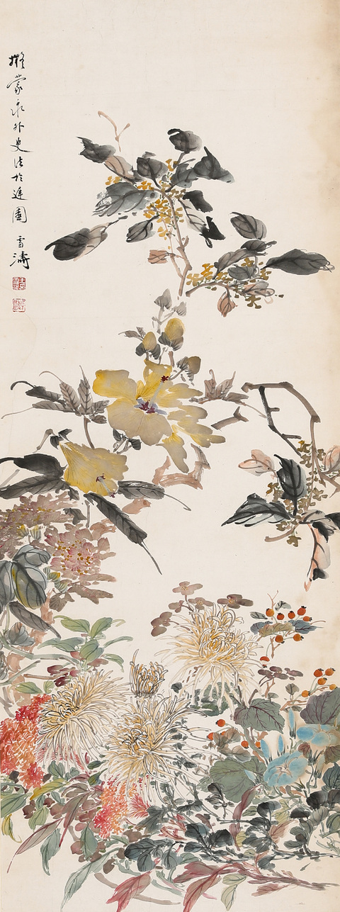 古玩字畫花卉圖真品鑒賞圖